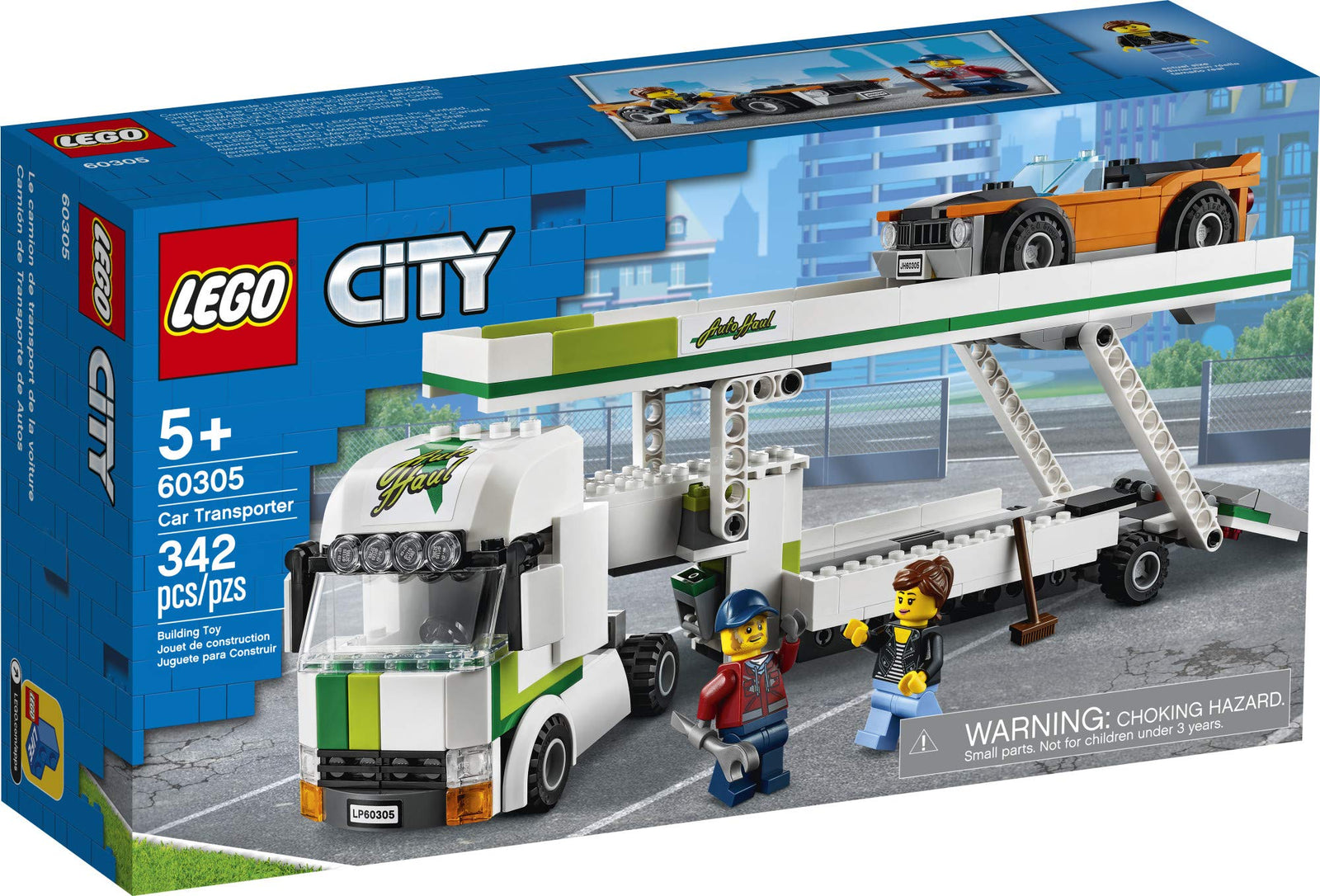 LEGO City Car Transporter 60305 Building Kit; Toy Playset for Kids, New 2021 (342 Pieces)