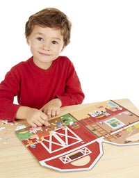 Melissa & Doug Puffy Sticker Play Set - On the Farm - 52 Reusable Stickers, 2 Fold-Out Scenes
