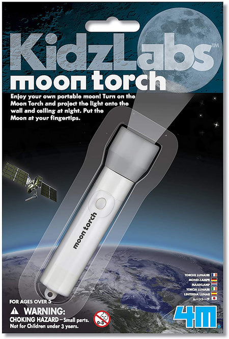 4M 3808 KidzLabs Moon Torch Projector Astronomy Science STEM Toys Educational Gift for Kids & Teens, Girls & Boys