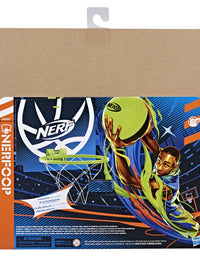 NERF Nerfoop -- The Classic Mini Foam Basketball and Hoop -- Hooks On Doors -- Indoor and Outdoor Play -- A Favorite Since 1972 , Blue
