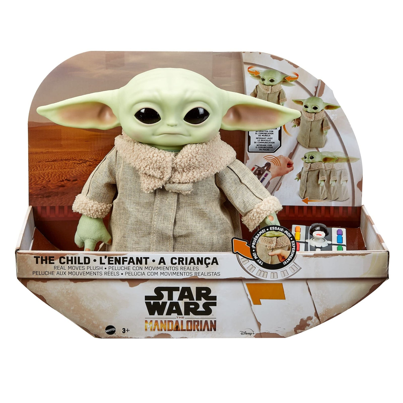 Star Wars Grogu, The Child, 12-in Plush Motion RC Toy from The Mandalorian, Collectible Stuffed Remote Control Character for Movie Fans of All Ages, 3 Years and Older