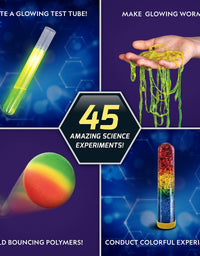 NATIONAL GEOGRAPHIC Amazing Chemistry Set - Mega Chemistry Kit with Over 15 Science Experiments, Make Glowing Worms, a Crystal Tree, Fizzy Solutions, and More, Great STEM Gift for Girls and Boys
