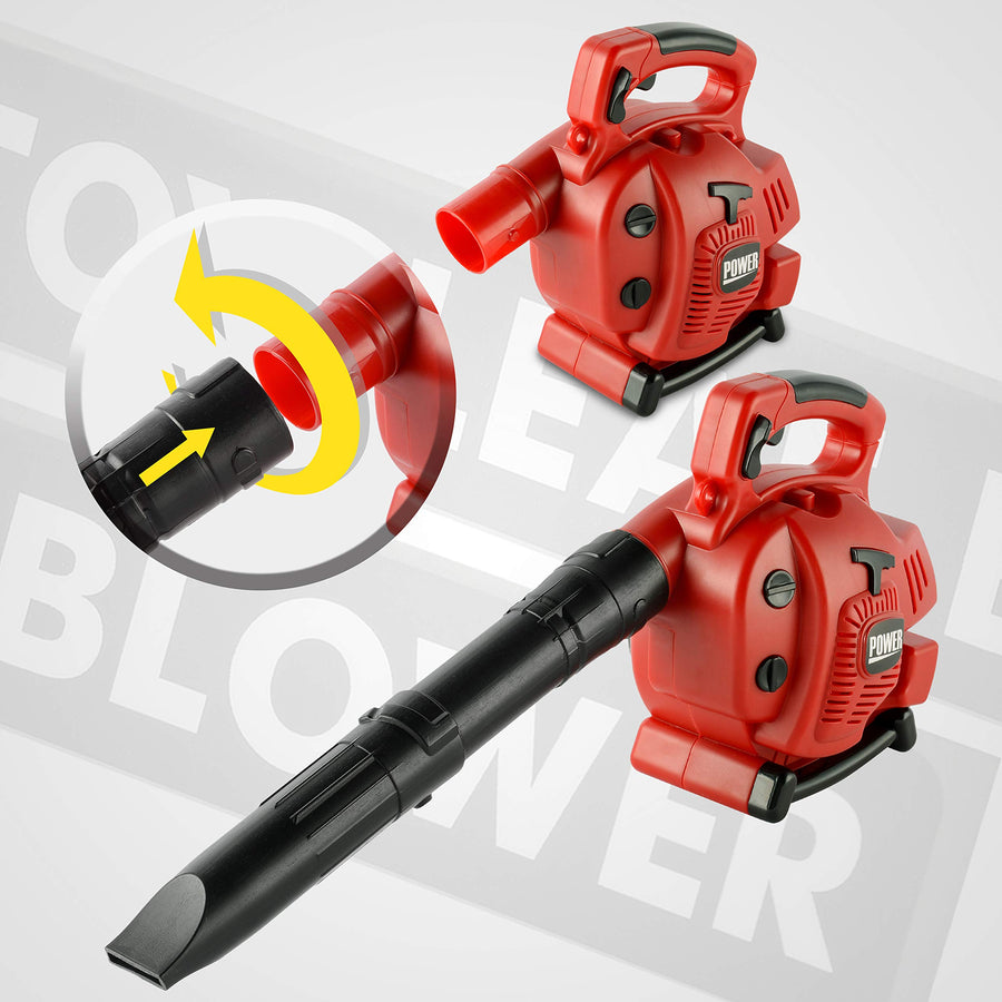 Toy Choi's Pretend Play Series Leaf Blower Toy Tool Play Set, Outside Construction Work Shop Toy Tool Kit Outdoor Preschool Gardening Lawn Toy Gift for Kids Toddler Baby Children Boys and Girls