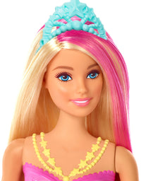 Barbie Dreamtopia Sparkle Lights Mermaid Doll with Swimming Motion and Underwater Light Shows, Approx 12-Inch with Pink-Streaked Blonde Hair, Gift for 3 to 7 Year Olds
