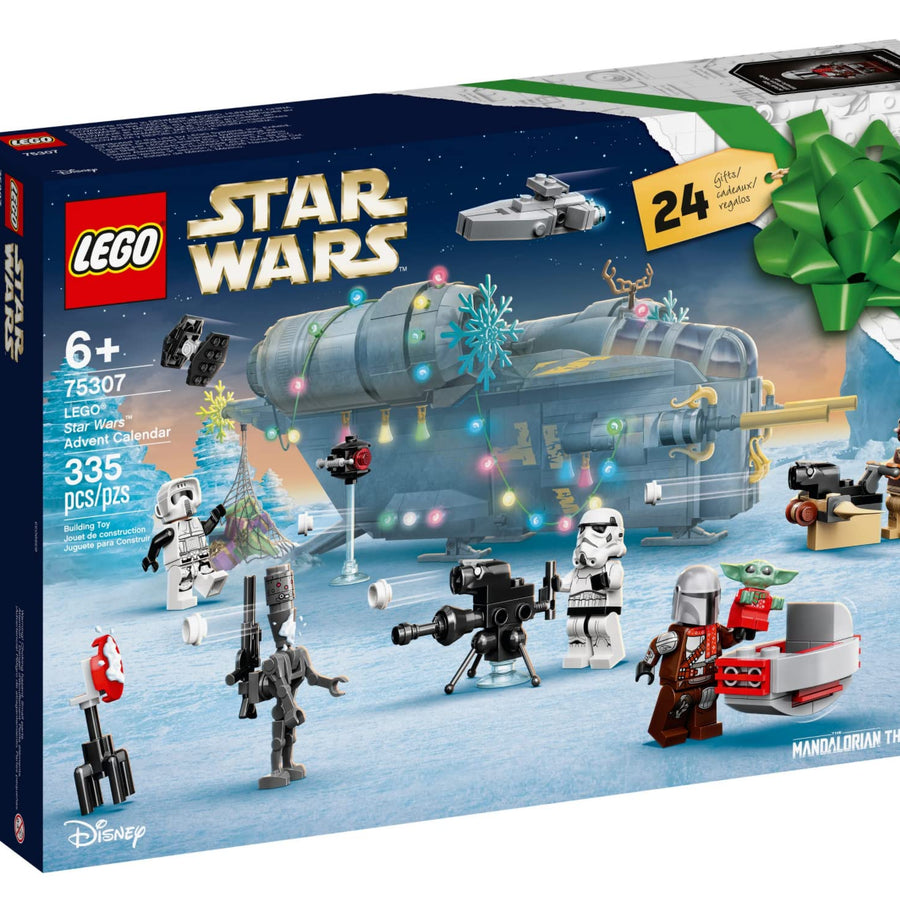LEGO 75307 Star Wars Advent Calendar 2021，Collectible Toys from The Mandalorian(335 Pieces)
