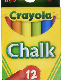 Crayola Chalk, Assorted Colors, 12 Sticks Per Box
