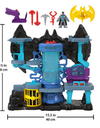 Fisher-Price Imaginext DC Super Friends Bat-Tech Batcave, Batman playset with lights and sounds for kids ages 3 to 8 years

