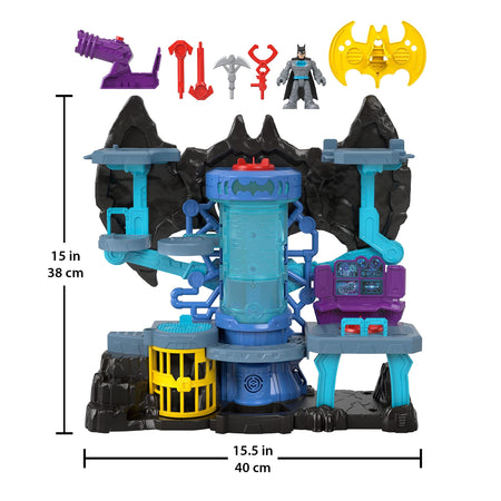 Fisher-Price Imaginext DC Super Friends Bat-Tech Batcave, Batman playset with lights and sounds for kids ages 3 to 8 years