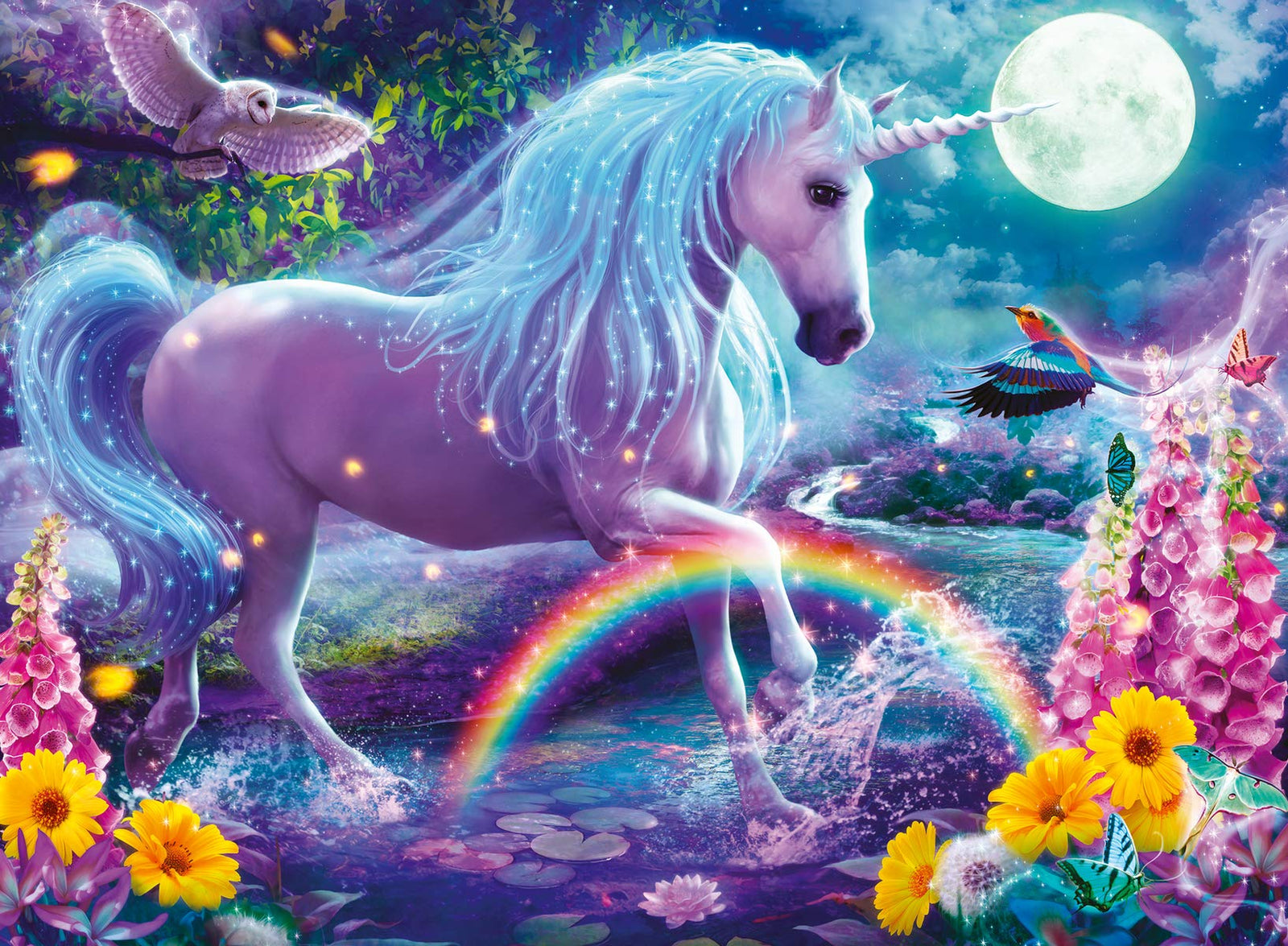 Ravensburger Glitter Unicorn 100 Piece Puzzles for Kids, Every Piece is Unique, Pieces Fit Together Perfectly