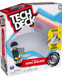 TECH DECK, Bowl Builder X-Connect Park Creator, Customizable and Buildable Ramp Set with Exclusive Fingerboard, Kids Toy for Ages 6 and up
