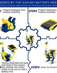 STEM Solar Project Toys 11-in-1, 231 Pieces Solar and Cell Powered 2 in 1, Educational DIY Assembly Kit Science Building Set Gifts for Kids Aged 8+
