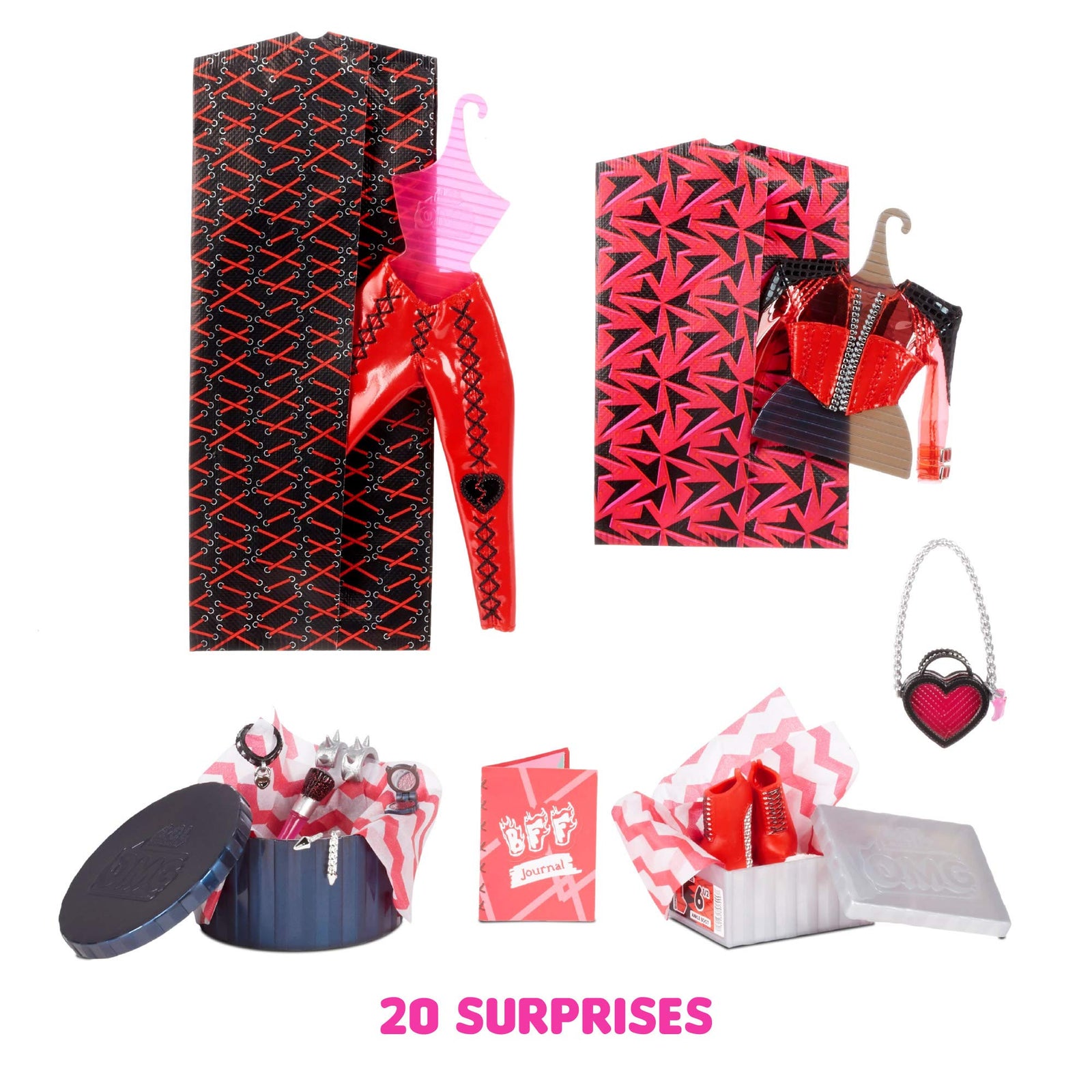 LOL Surprise OMG Spicy Babe Fashion Doll - Dress Up Doll Set with 20 Surprises for Girls and Kids 4+