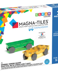 Magna-Tiles Cars Expansion Set, The Original Magnetic Building Tiles For Creative Open-Ended Play, Educational Toys For Children Ages 3 Years + (2 Pieces)
