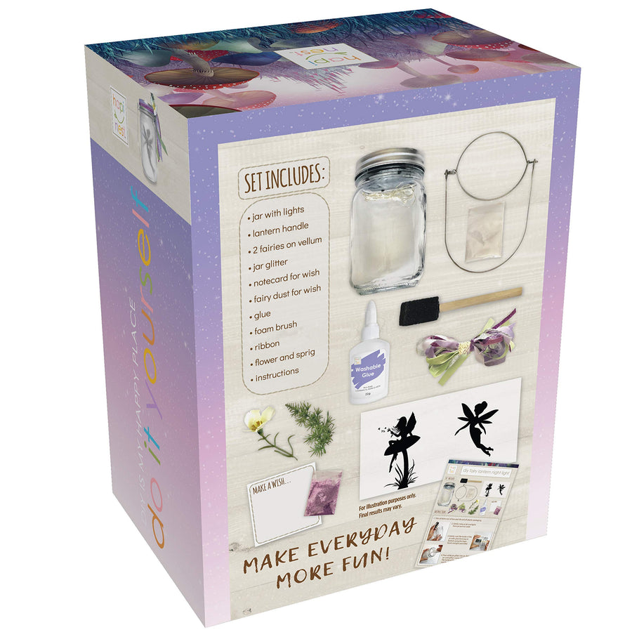 Hapinest DIY Fairy Lantern Night Light Kit - Arts and Crafts Gift for Girls Ages 6 7 8 9 10 Years and Up