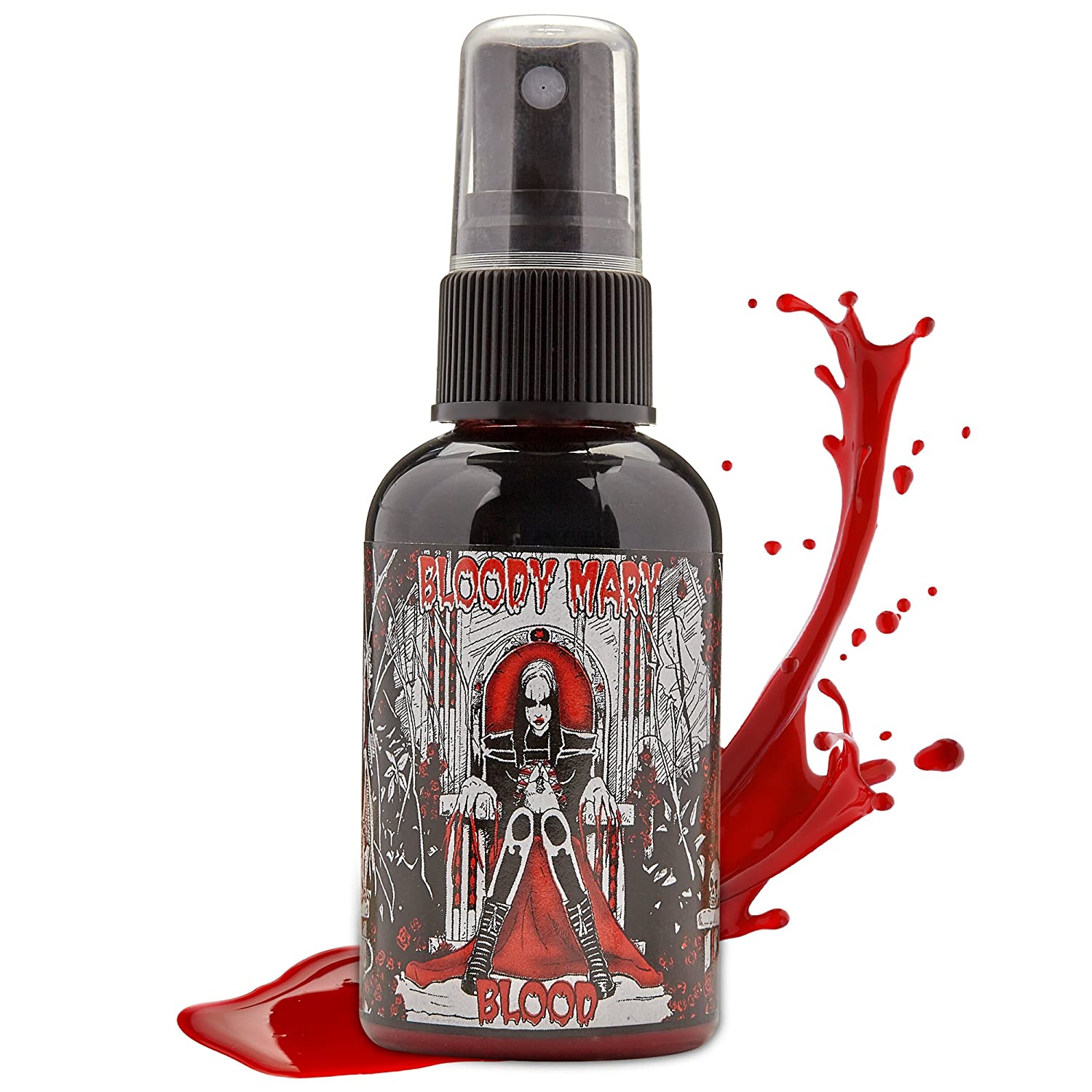 Bloody Mary Fake Blood Makeup Spray - 0.25oz - for Theater and Costume or Halloween Zombie, Vampire and Monster Dress Up