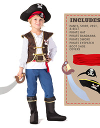 Spooktacular Creations Boys Pirate Costume for Kids Deluxe Costume Set
