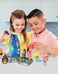 Play-Doh Kitchen Creations Drizzy Ice Cream Playset Featuring Drizzle Compound & 6 Non-Toxic Colors
