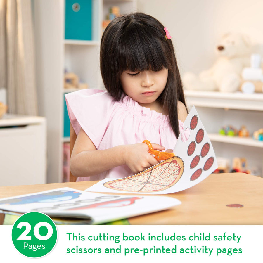 Melissa & Doug Scissor Skills Activity Book With Pair of Child-Safe Scissors (20 Pages)