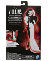 Disney Villains Cruella De Vil Fashion Doll, Accessories and Removable Clothes, Disney Villains Toy for Kids 5 Years Old and Up
