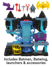 Fisher-Price Imaginext DC Super Friends Bat-Tech Batcave, Batman playset with lights and sounds for kids ages 3 to 8 years
