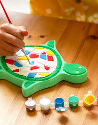 Creative Roots 92849 Paint Your Own Turtle Stepping Stone by Horizon Group Usa, 6 Paint Pots and Brush included, Assorted
