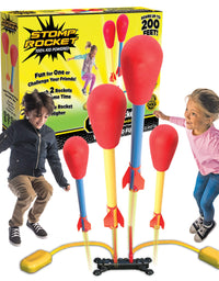 Stomp Rocket The Original Dueling Rockets Launcher, 4 Rockets and Toy Rocket Launcher - Outdoor Rocket STEM Gift for Boys and Girls Ages 5 Years and Up - Great for Year Round Play
