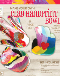 Hapinest Make Your Own Clay Handprint Bowls Craft Kit for Kids Boys and Girls Ages 6 Years and Up
