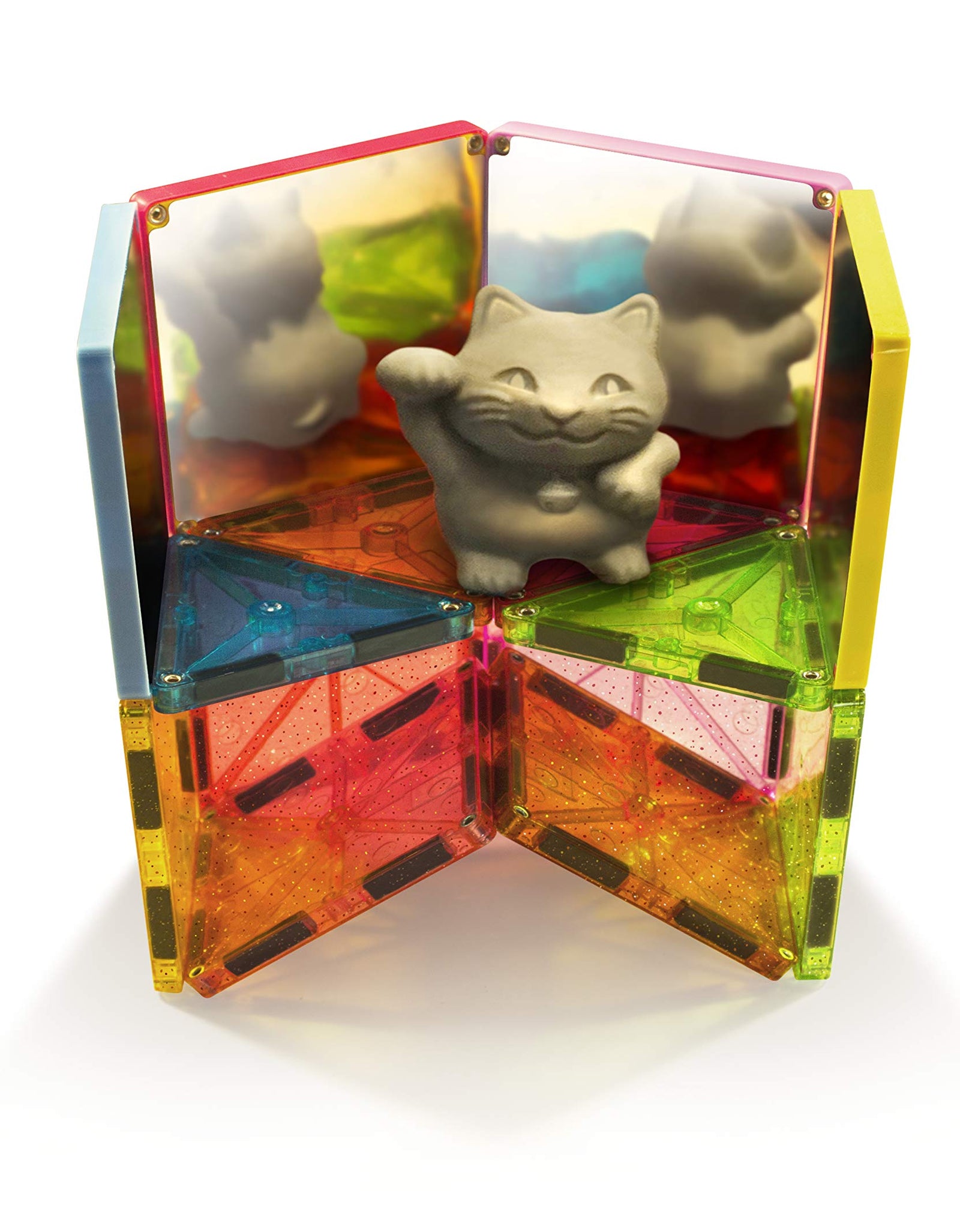 Magna Tiles Stardust Set, The Original Magnetic Building Tiles for Creative Open-Ended Play, Educational Toys for Children Ages 3 Years + (15 Pieces Including Glitter and Mirrors)