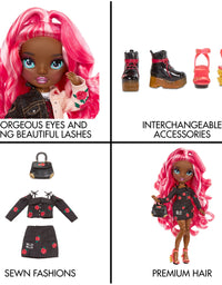 Rainbow High Series 3 Daria Roselyn Fashion Doll – Rose (Pinkish Red) with 2 Designer Outfits to Mix & Match with Accessories, Gift for Kids and Collectors, Toys for Kids Ages 6 7 8+ to 12 Years Old
