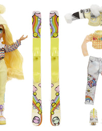 Rainbow High Winter Break Sunny Madison – Yellow Fashion Doll and Playset with 2 Designer Outfits, Pair of Skis & Accessories, Gift for Kids and Collectors, Toys for Kids Ages 6 7 8+ to 12 Years Old
