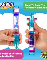 YoYa Toys Liquipen - Liquid Motion Bubbler Pens Sensory Toy (3 Pack) - Writes Like a Regular Pen - Colorful Liquid Timer Pens Great for Stress and Anxiety Relief - Cool Fidget Toys for Kids and Adults
