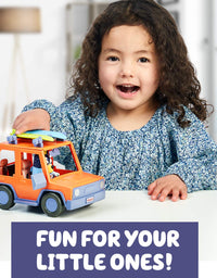 Bluey, 4WD Family Vehicle, with 1 Figure and 2 Surfboards | Customizable Car - Adventure Time | for Ages 3+
