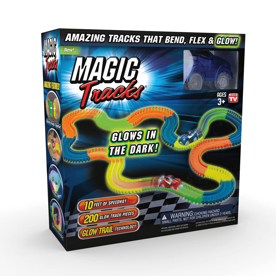 Ontel Magic Tracks Original, 10 Feet of Glow in The Dark Track with LED Light-Up Race Car, Ages 3+