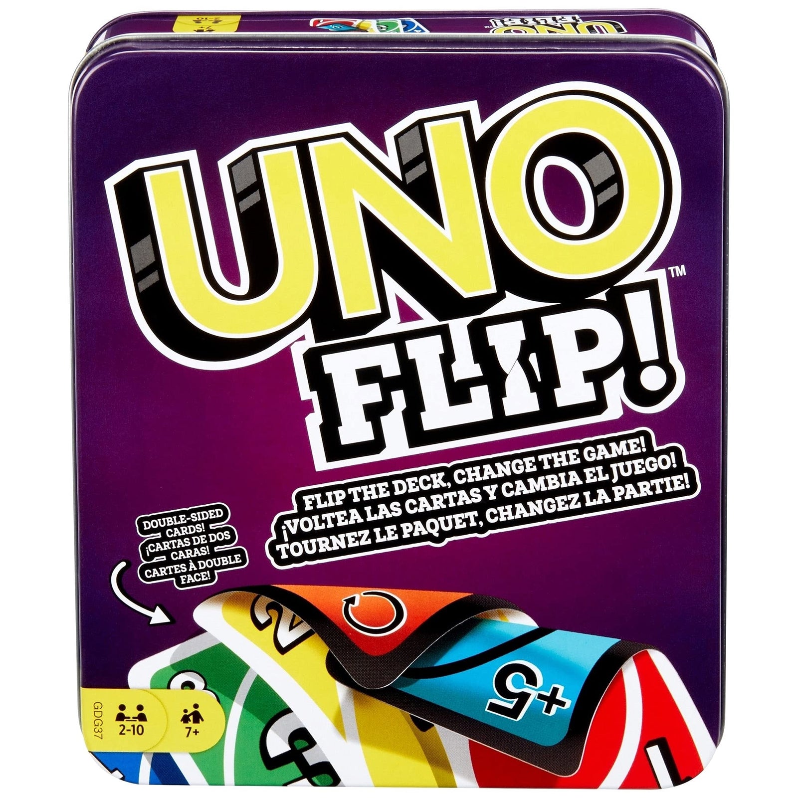 UNO FLIP! Family Card Game, with 112 Cards in a Sturdy Storage Tin, Makes a Great Gift for 7 Year Olds and Up UNO FLIP! Family Card Game, with 112 Cards in a Sturdy Storage Tin [Amazon Exclusive]