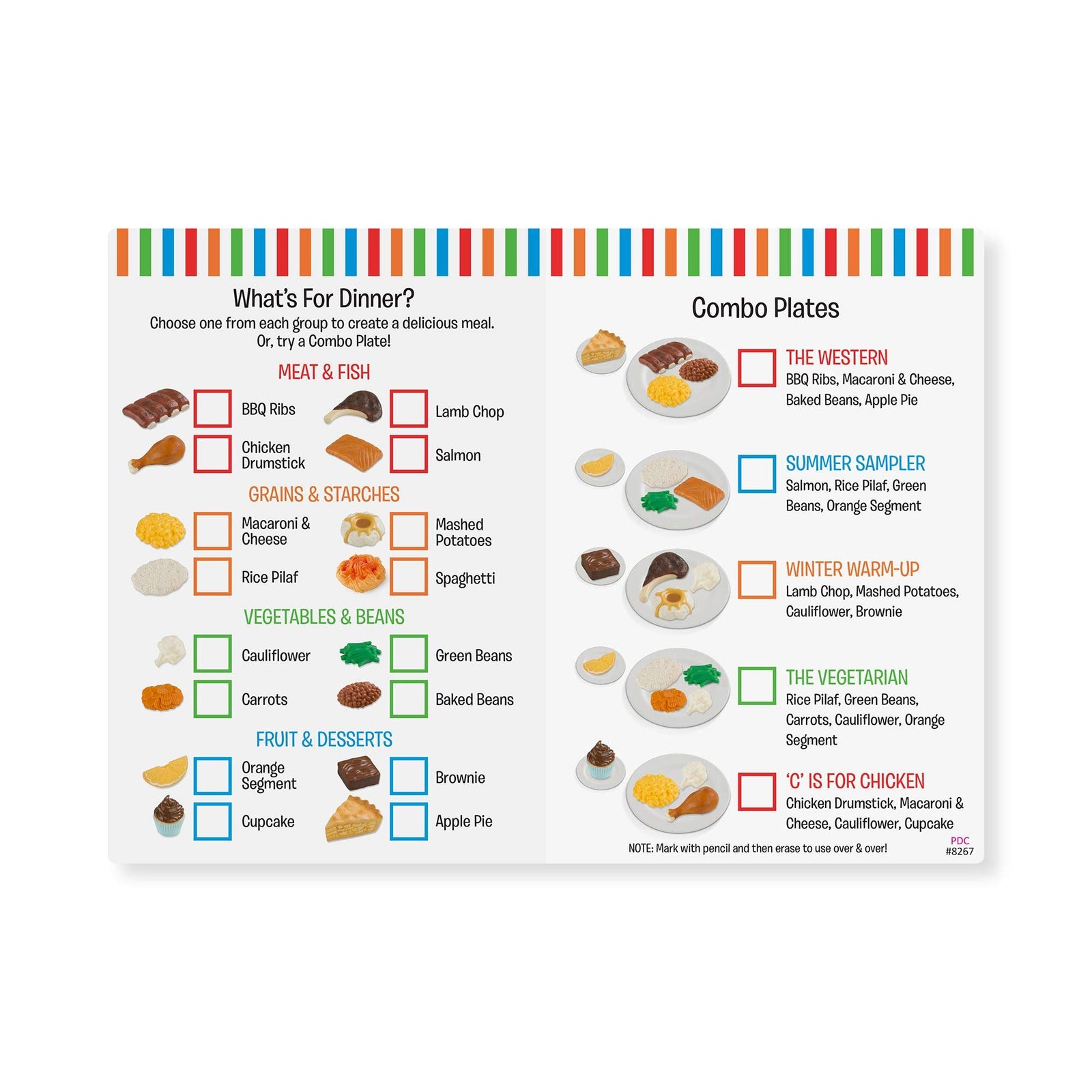 Melissa & Doug Food Fun Combine & Dine Dinners - Red