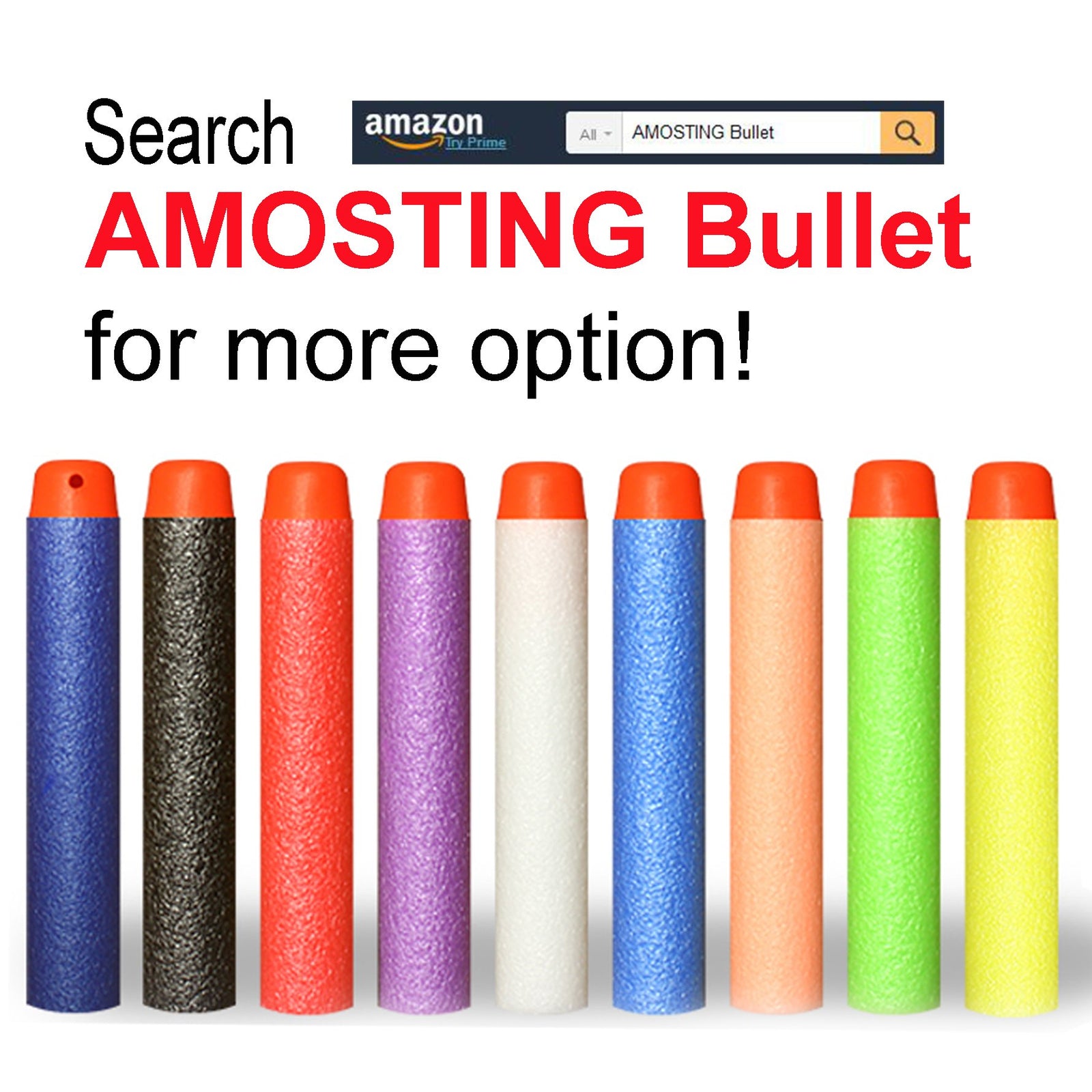 AMOSTING Refill Darts 100PCS Bullets Ammo Pack for Nerf N-Strike Elite Series – Blue