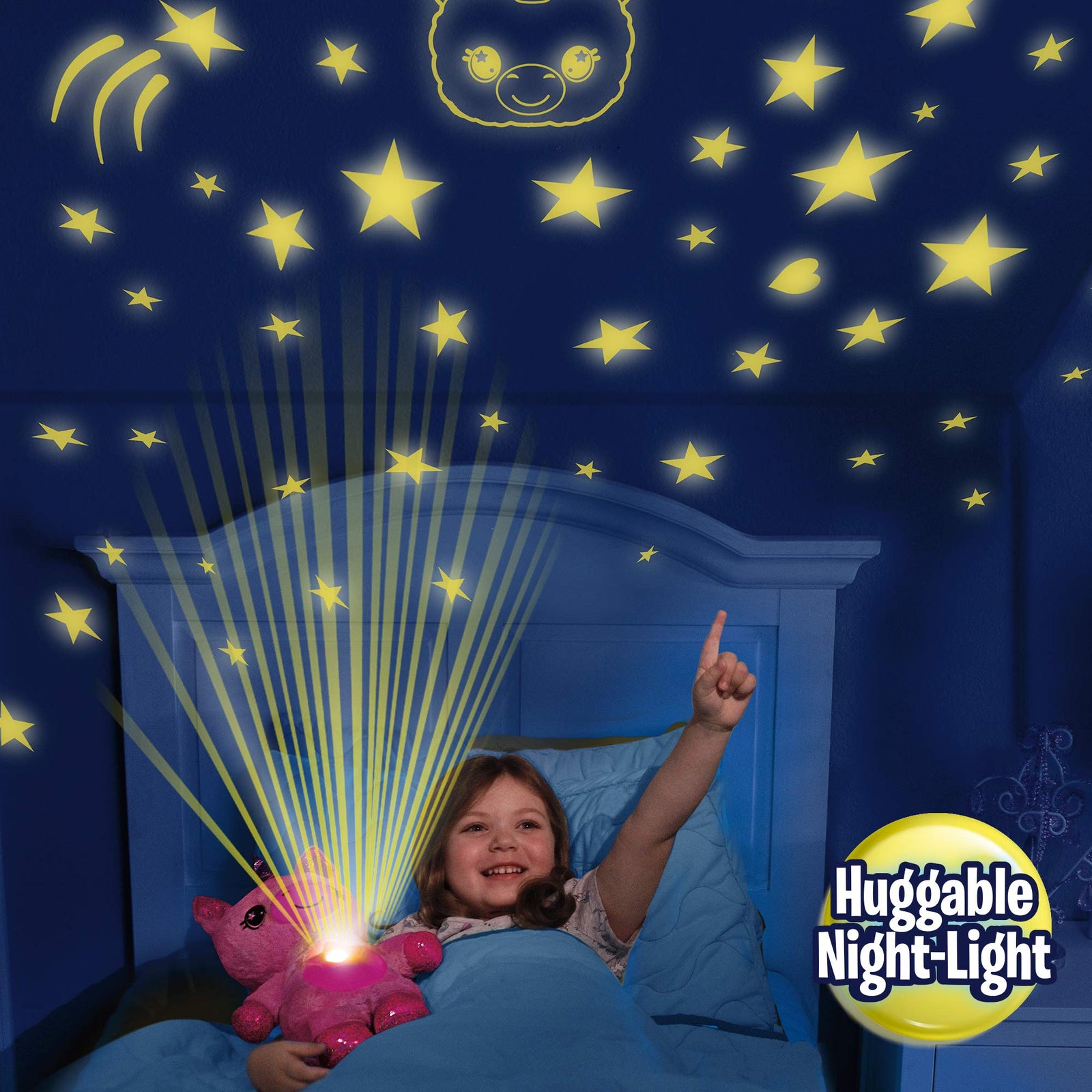 Ontel Star Belly Dream Lites, Stuffed Animal Night Light, Magical Pink and Purple Unicorn, As Seen on TV