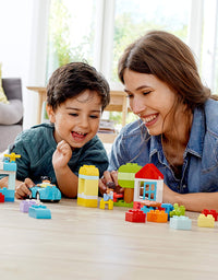 LEGO DUPLO Classic Brick Box 10913 First Set with Storage Box, Great Educational Toy for Toddlers 18 Months and up (65 Pieces)

