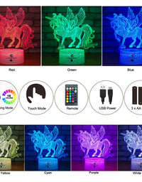 Easuntec Unicorn Gifts Night Lights for Kids with Remote & Smart Touch 7 Colors + 16 Colors Changing Dimmable Unicorn Toys 1 2 3 4 5 6 7 8 Year Old Girl Gifts (Unicorn 16WT)
