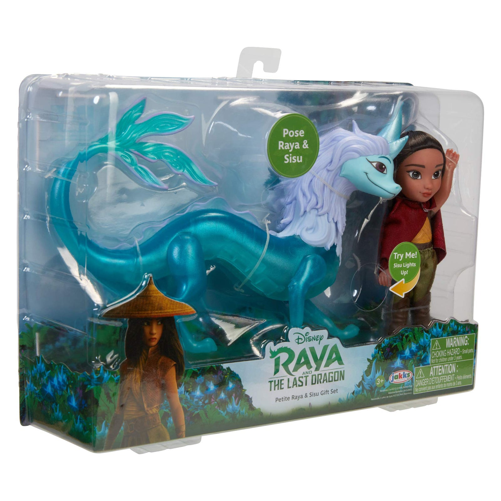 Disney's Raya and the Last Dragon 6-Inch Petite Raya Doll and Feature Sisu Dragon Figure Gift Set, 6 inches