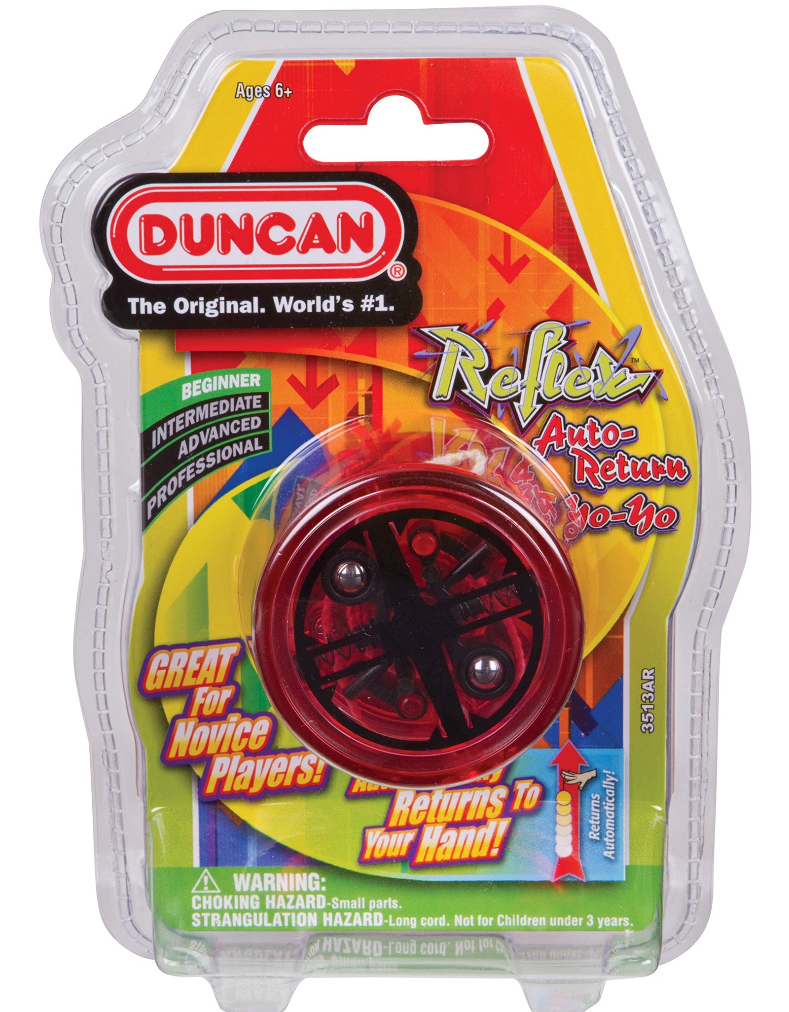 Duncan Toys Reflex Auto Return Yo-Yo, Beginner String Trick Yo-Yo, 1 Yo-Yo, Colors May Vary