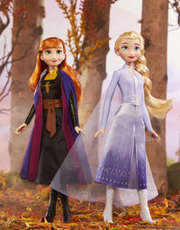 Disney Frozen 2 Frozen Shimmer Anna Fashion Doll, Skirt, Shoes, and Long Red Hair, Toy for Kids 3 Years Old and Up

