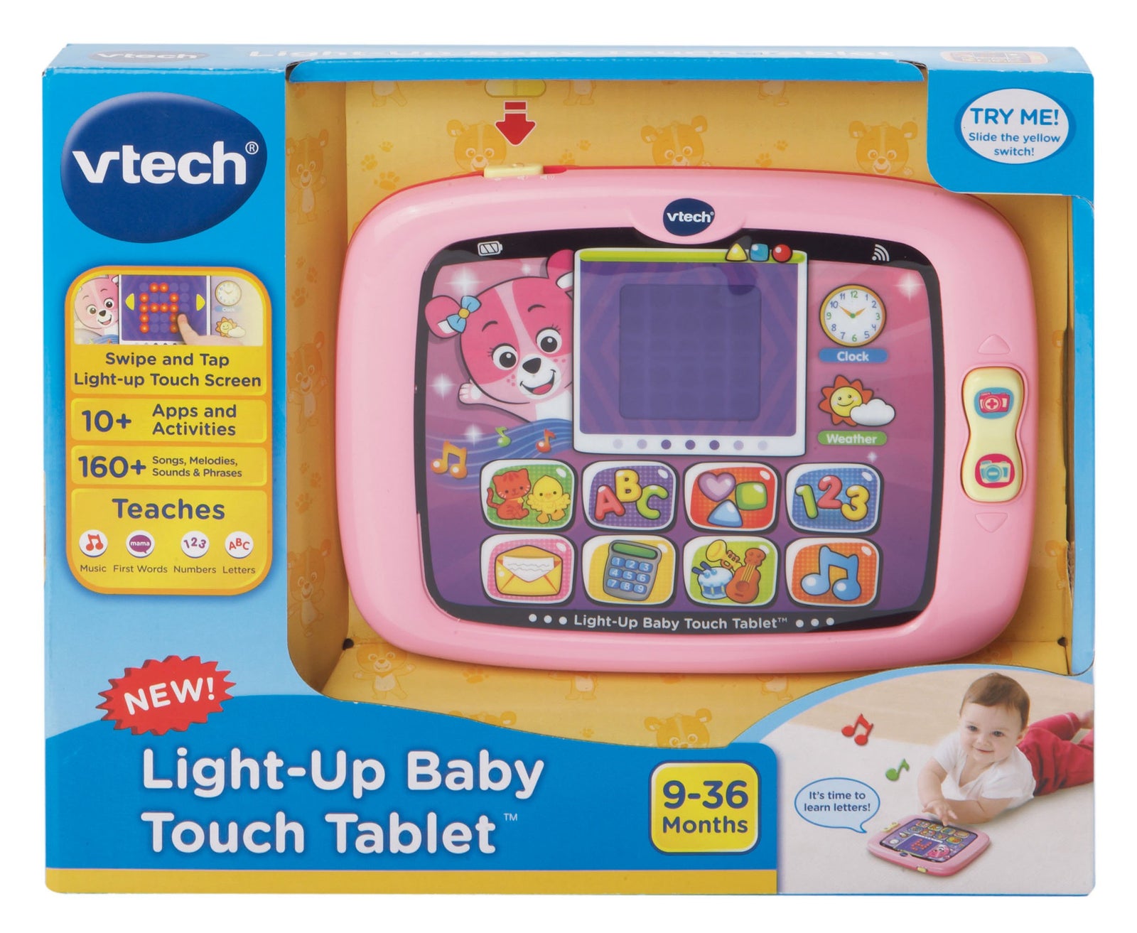VTech Light-Up Baby Touch Tablet, Pink