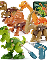 Jasonwell Kids Building Dinosaur Toys - Boys STEM Educational Take Apart Construction Set Learning Kit Creative Activities Games Birthday Gifts for Toddlers Girls Age 3 4 5 6 7 8 Years Old (5PCS)
