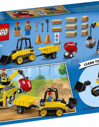 LEGO City Construction Bulldozer 60252 Toy Construction Set, Cool Building Set for Kids (126 Pieces)
