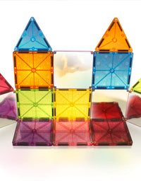 Magna Tiles Stardust Set, The Original Magnetic Building Tiles for Creative Open-Ended Play, Educational Toys for Children Ages 3 Years + (15 Pieces Including Glitter and Mirrors)
