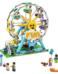 LEGO Creator 3in1 Ferris Wheel 31119 Building Kit with Rebuildable Toy Bumper Cars, Boat Swing and 5 Minifigures; New 2021 (1,002 Pieces)
