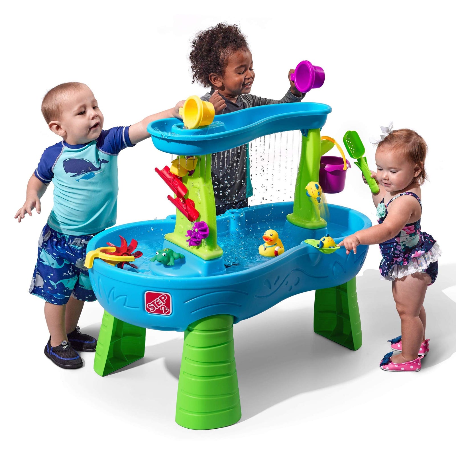 Step2 Rain Showers Splash Pond Water Table | Kids Water Play Table with 13-Pc Accessory Set