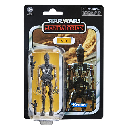 Star Wars The Vintage Collection IG-11 Toy, 3.75-Inch-Scale The Mandalorian Action Figure and Blaster Accessory, Toys for Kids Ages 4 and Up,F1901