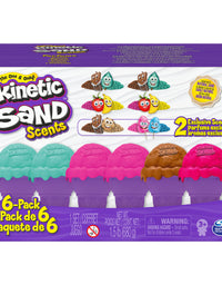 Kinetic Sand Scents, Ice Cream Treats Playset with 3 Colors of All-Natural Scented Sand and 6 Serving Tools
